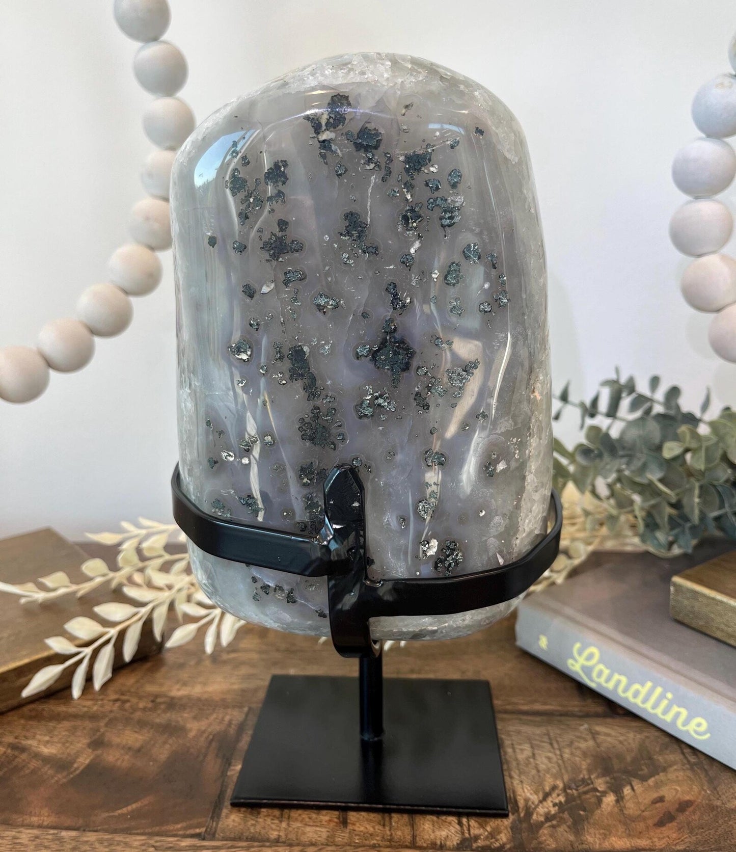Large Lavender Sugar Amethyst on Stand