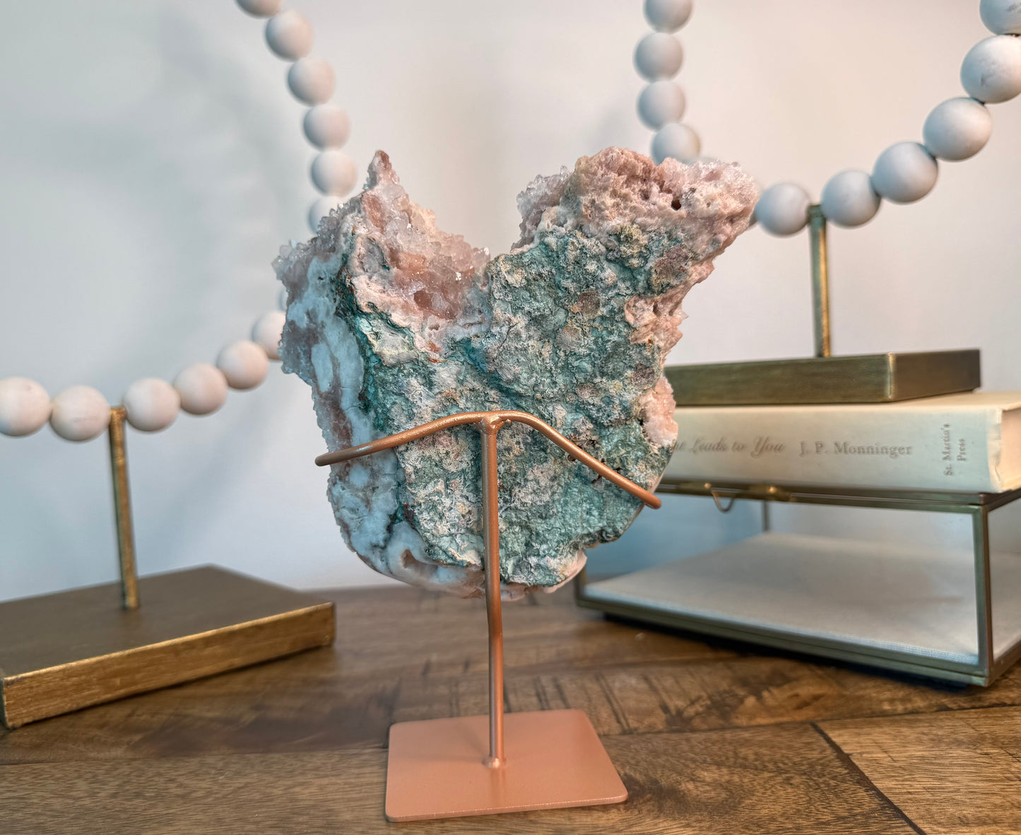 Coral Reef Pink Amethyst on Stand