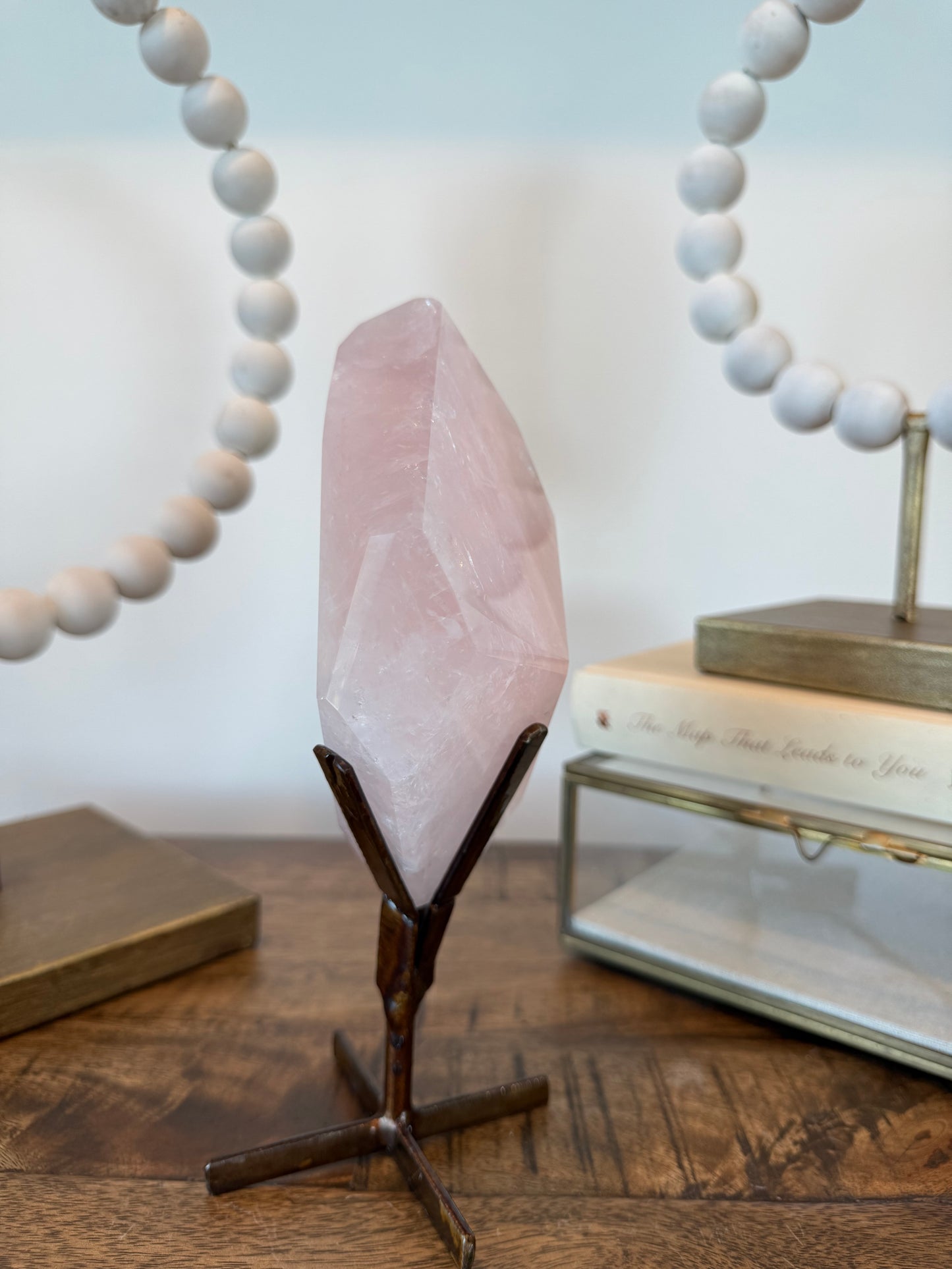 Rose Quartz Freeform on Stand