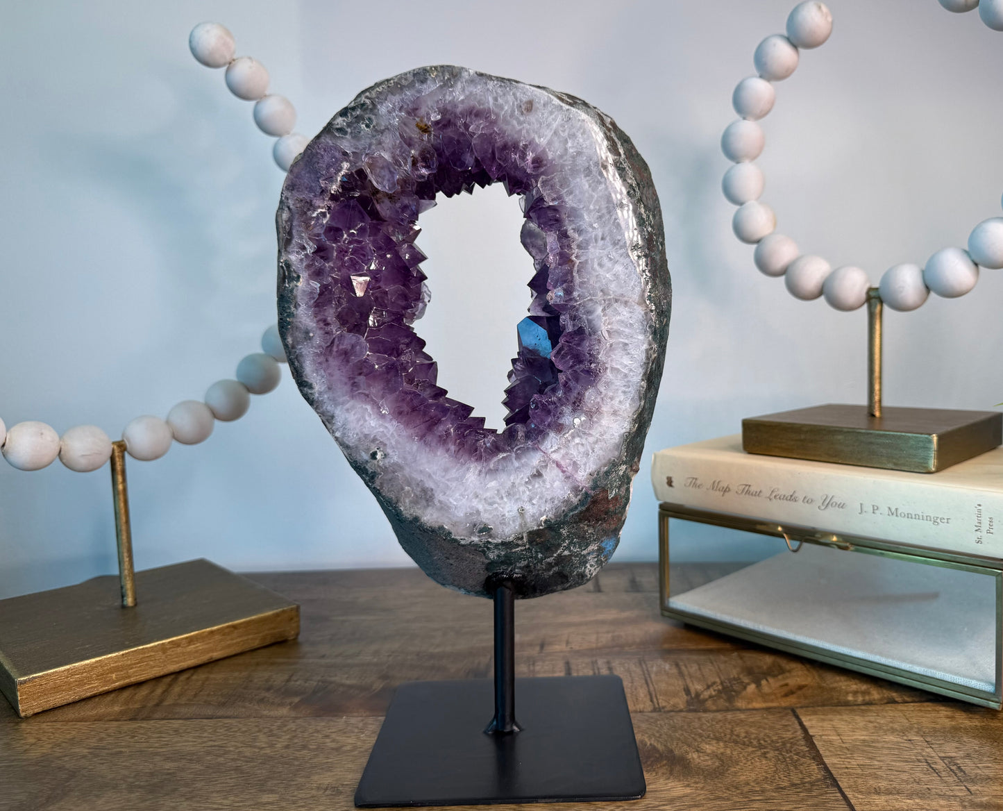 Amethyst Geode Portal on Stand