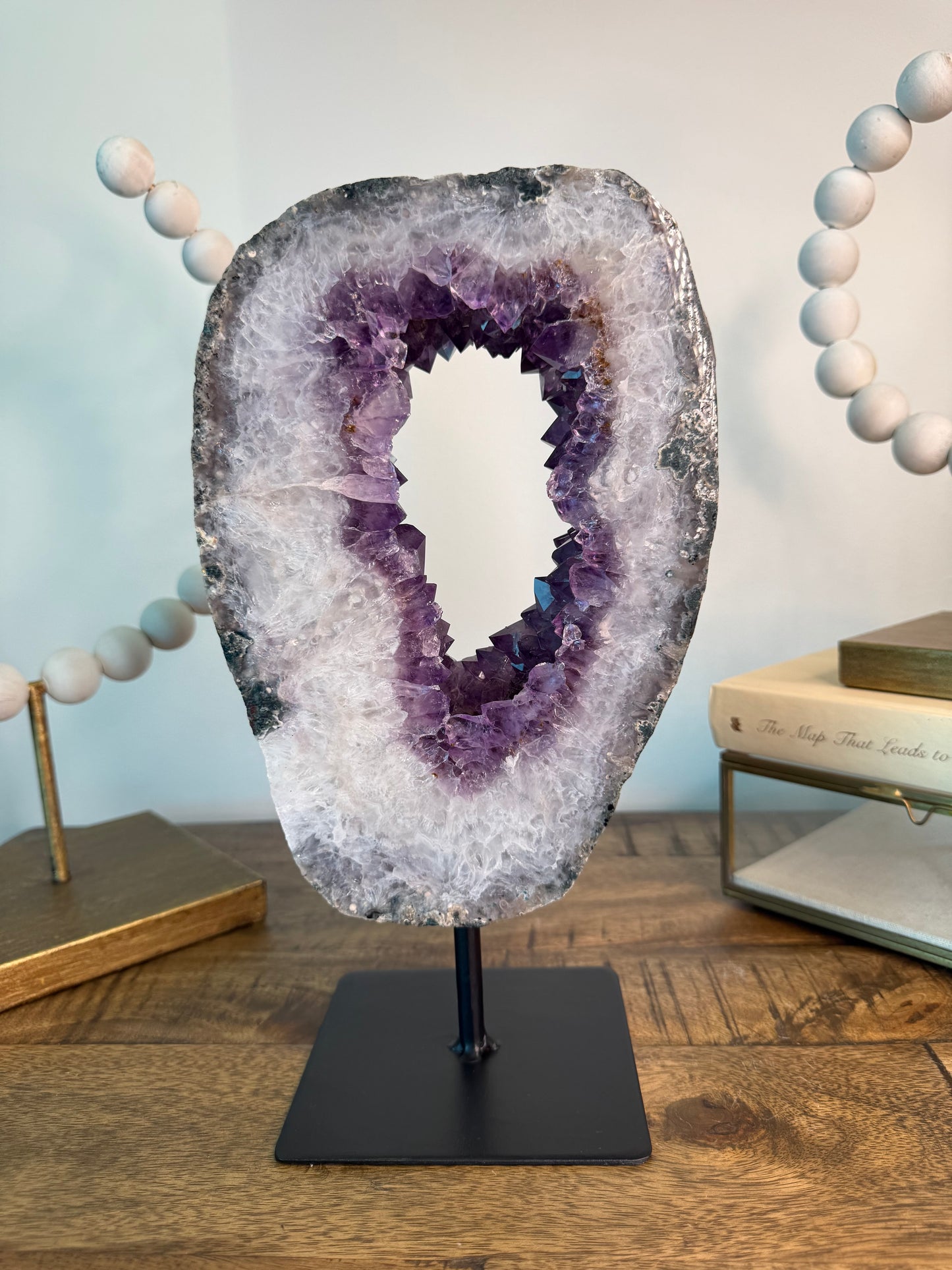 Amethyst Geode Portal on Stand