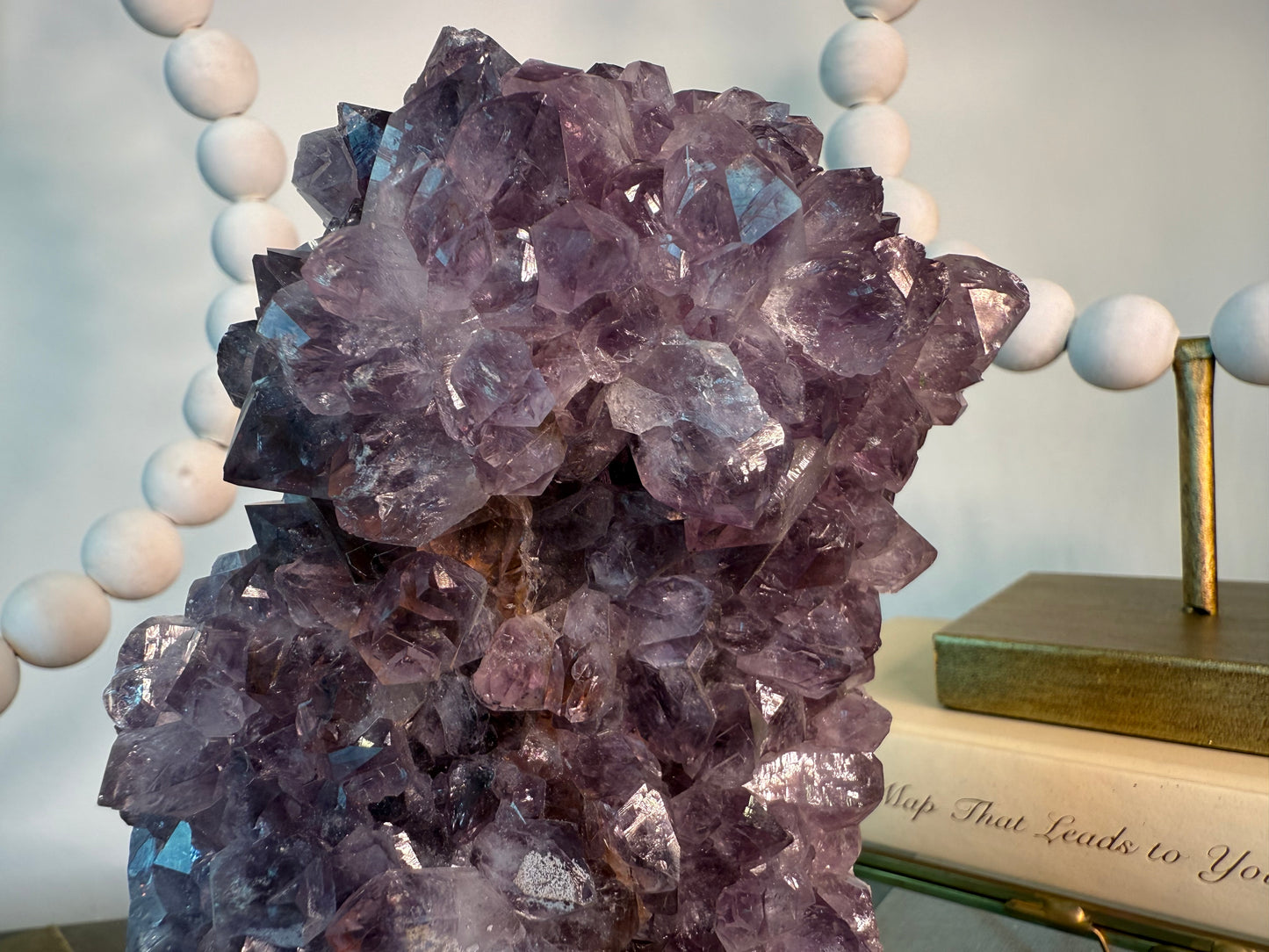 Pink Amethyst Freeform Cluster on Stand