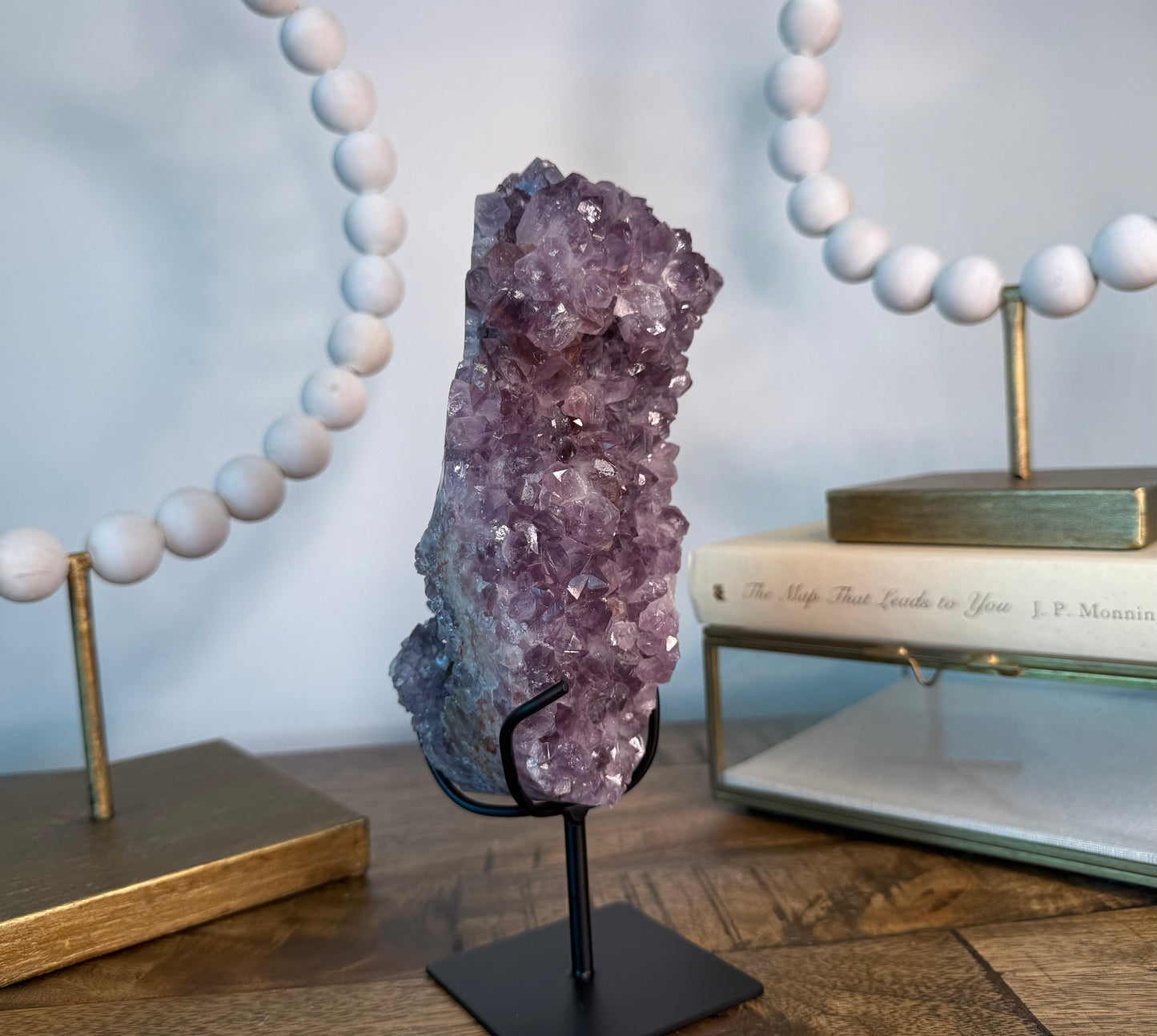 Pink Amethyst Freeform Cluster on Stand