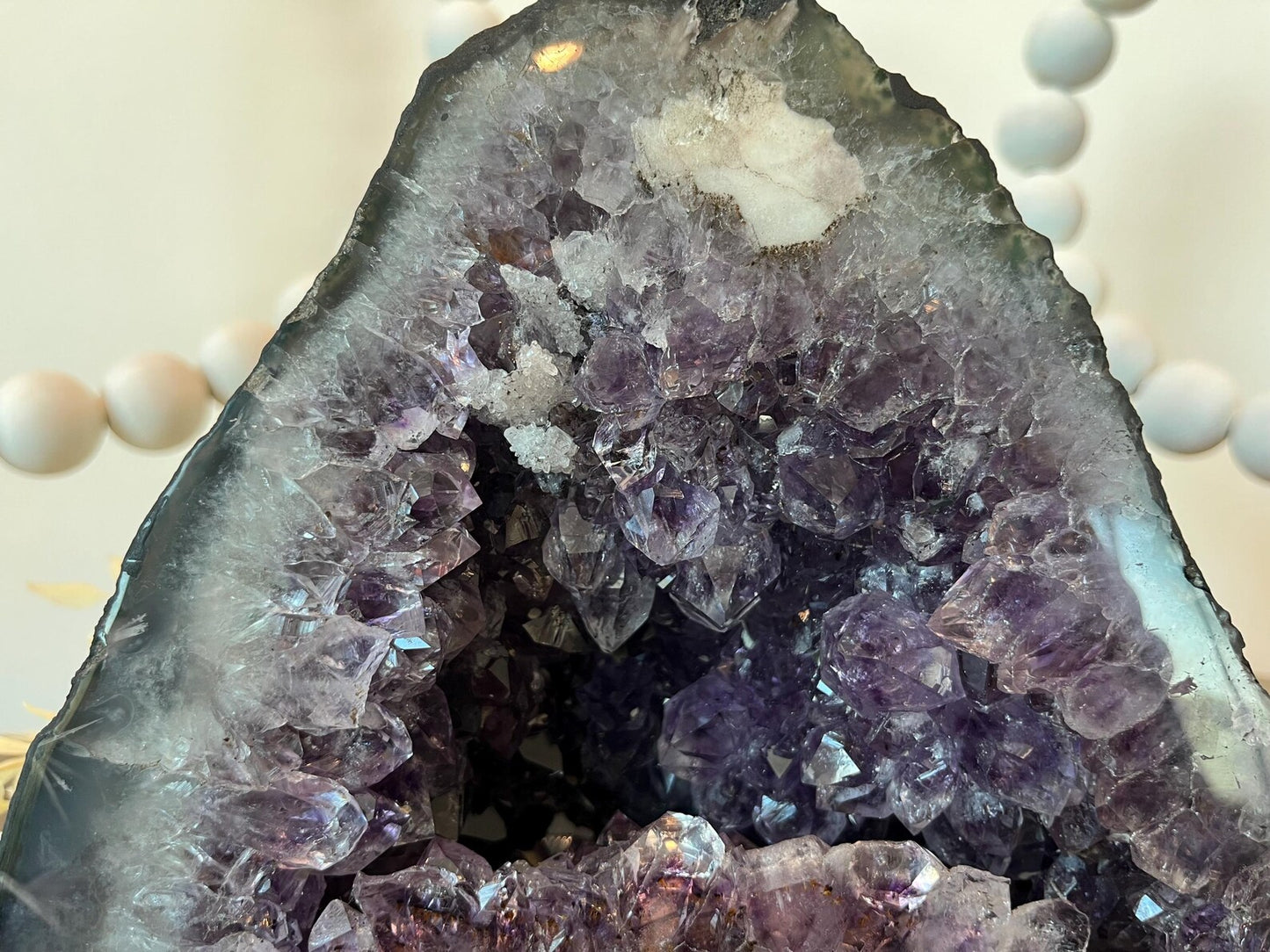 Amethyst Cathedral with Sugary Calcite