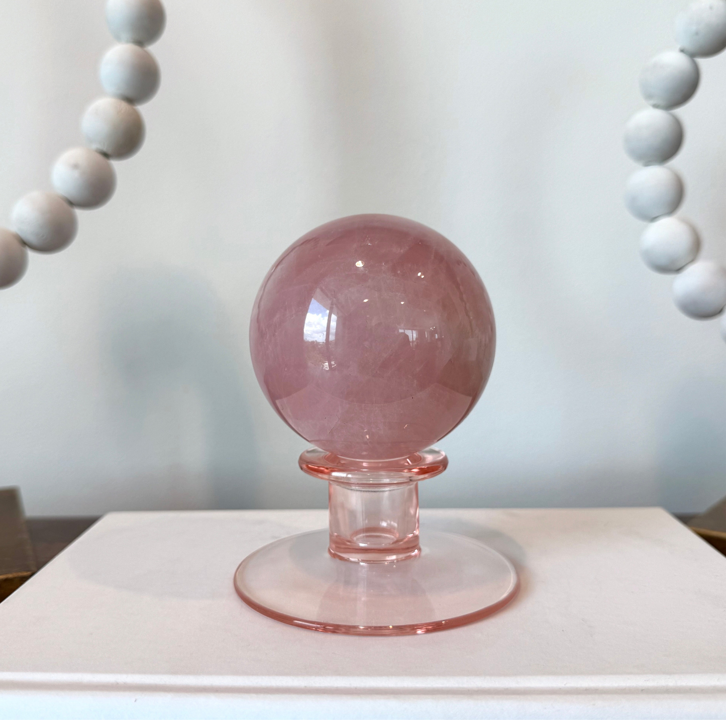 Star Rose Quartz Sphere
