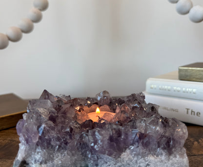 Amethyst Cluster Candle Holder