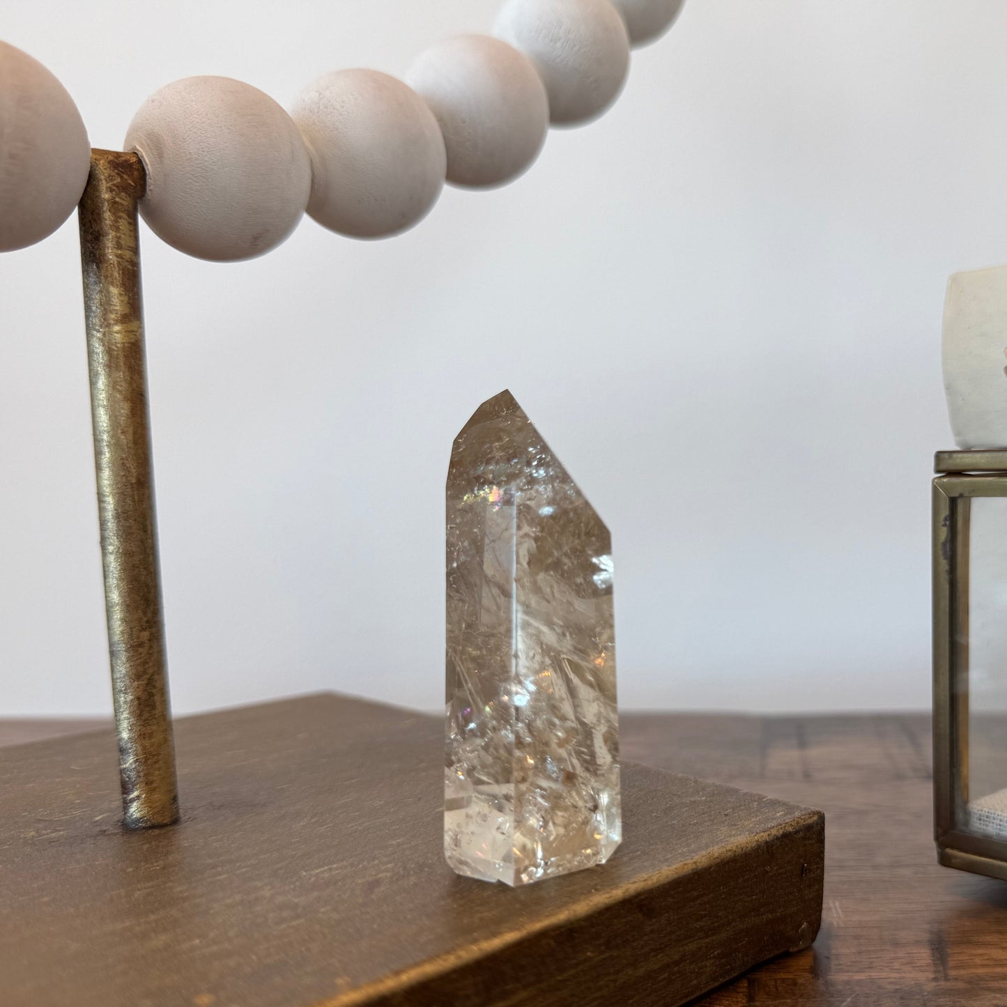 Natural Champagne Citrine Tower with Rainbows