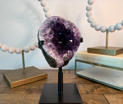 Amethyst Geode Cave on Spinning Stand