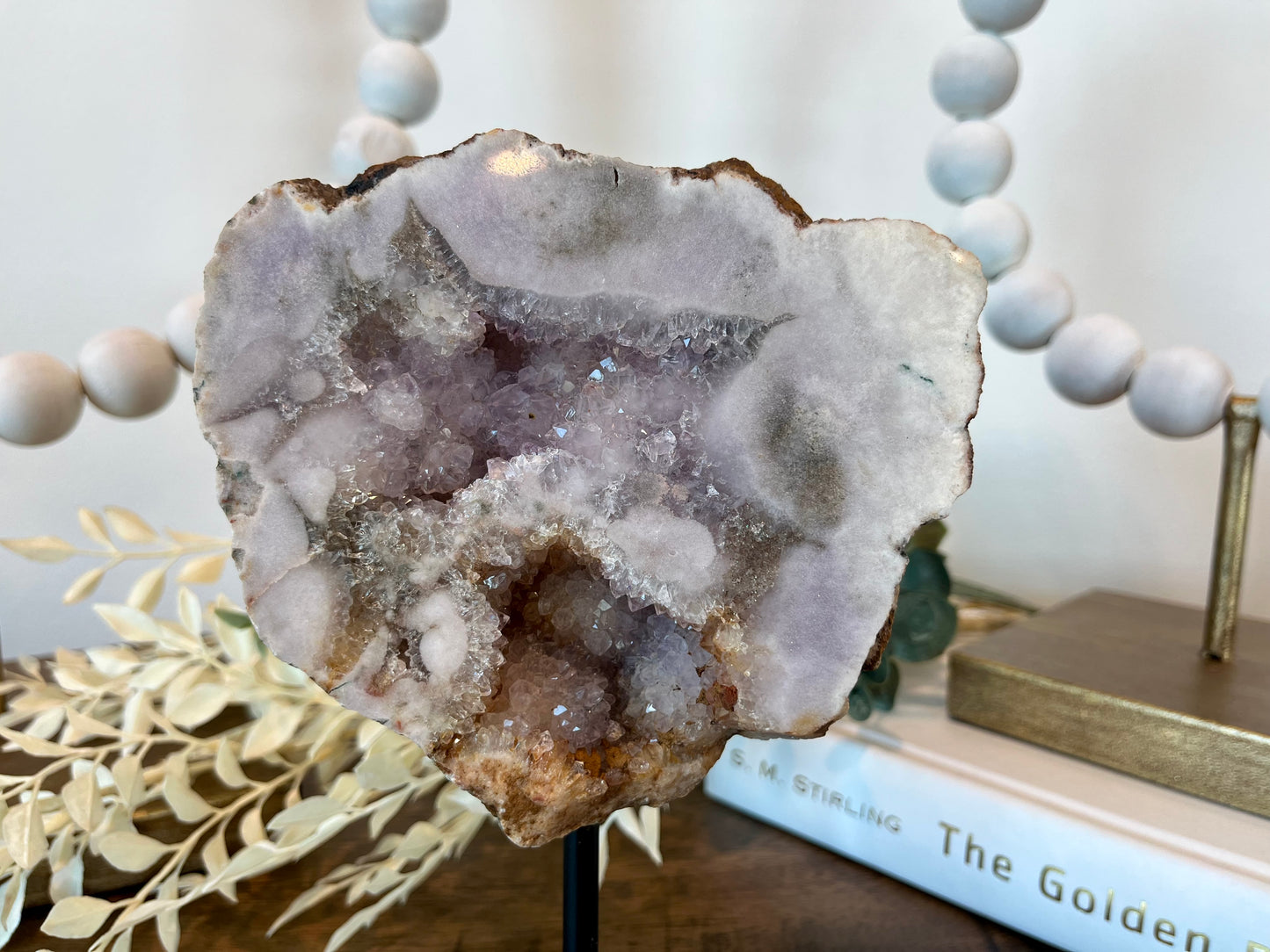 Lavender Druzy Pink Amethyst Slab