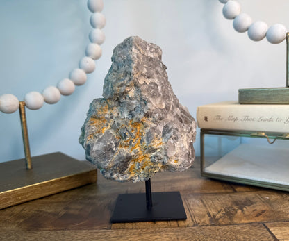 Statement Smoky Quartz Cluster on Stand