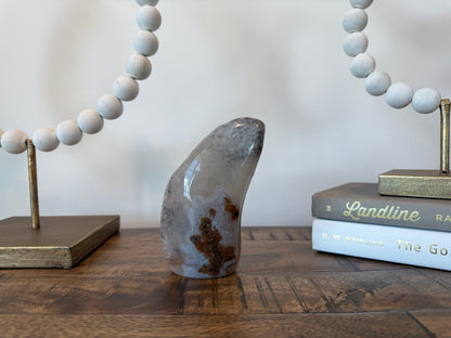 Crescent Druzy Gray Agate