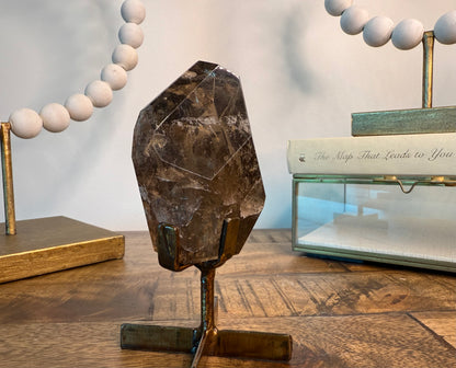 Honey Smoky Quartz Freeform on Stand