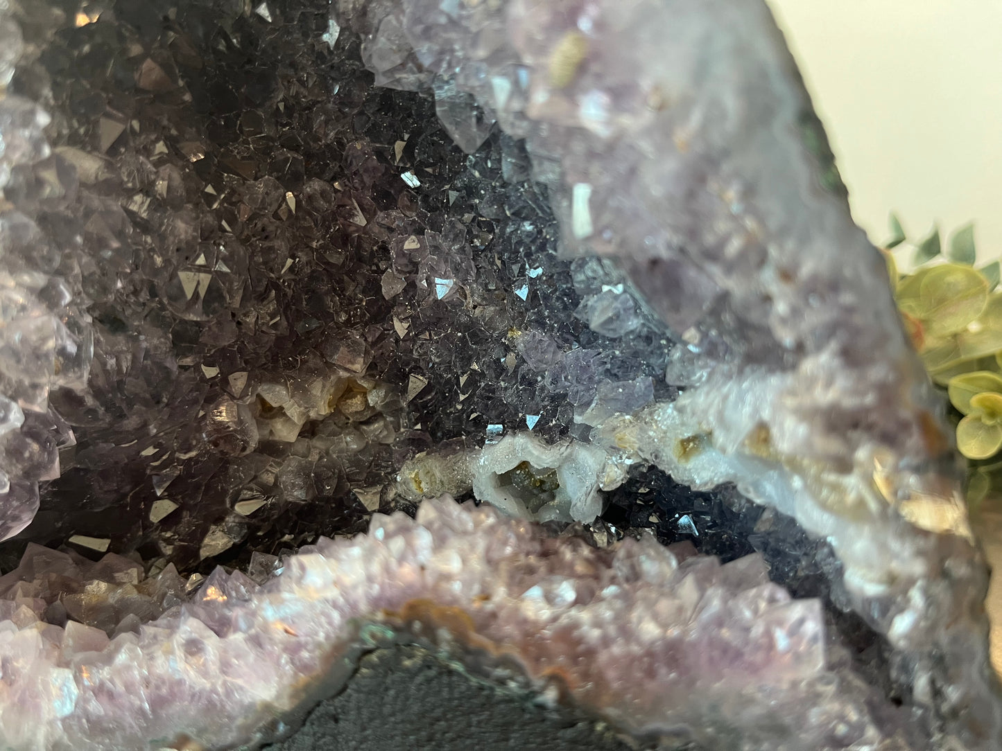 Amethyst Cathedral with Calcite and Goethite Inclusions