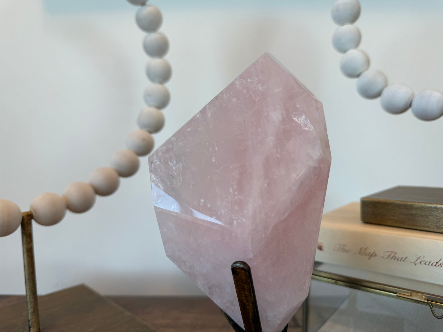 Rose Quartz Freeform on Stand
