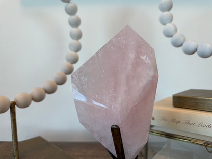 Rose Quartz Freeform on Stand