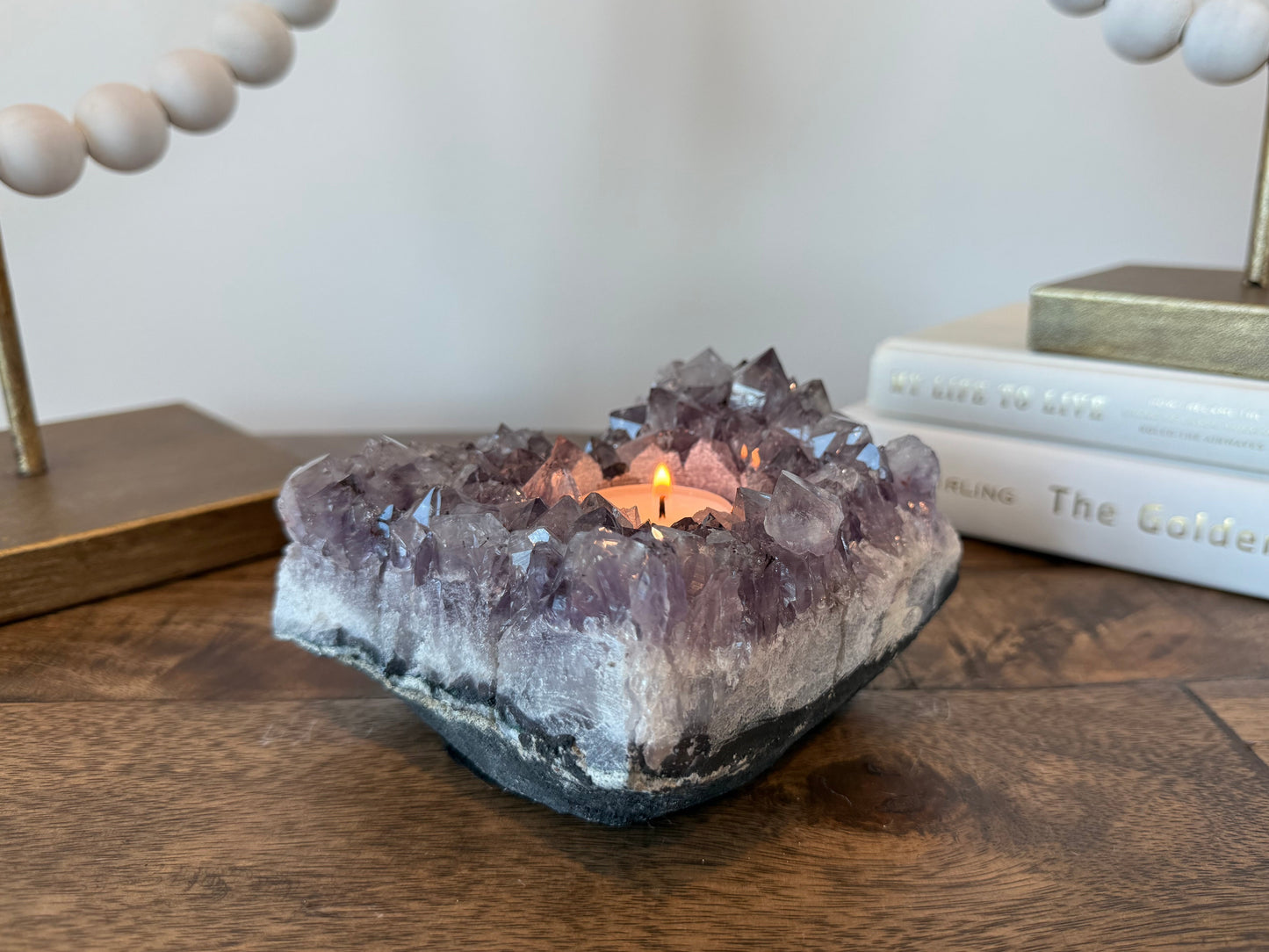 Amethyst Cluster Candle Holder