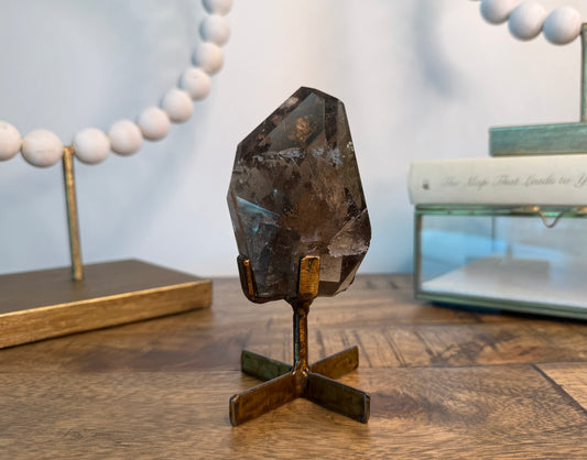 Honey Smoky Quartz Freeform on Stand