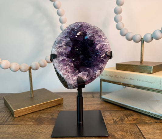 Amethyst Geode Cave on Spinning Stand