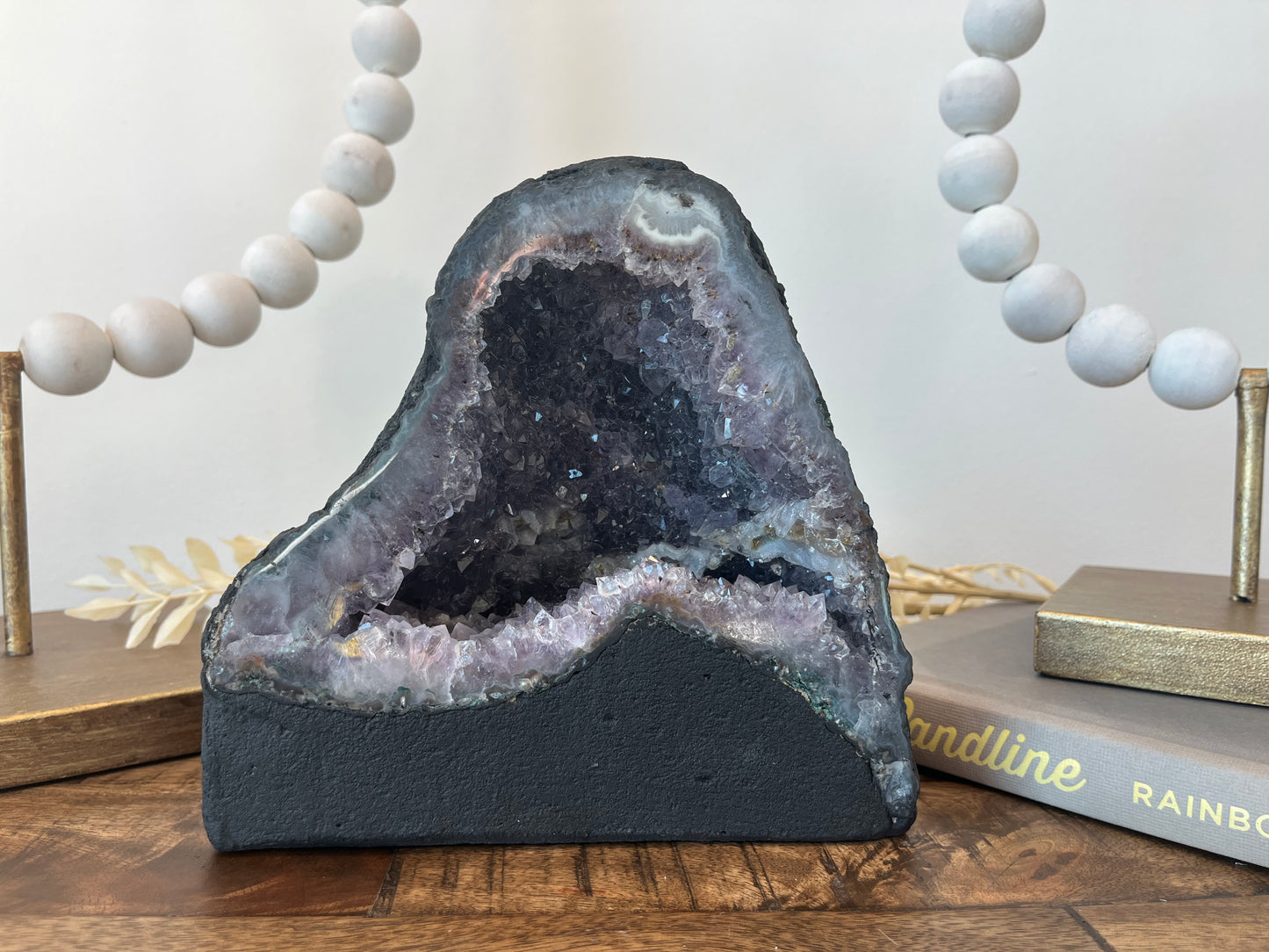 Amethyst Cathedral with Calcite and Goethite Inclusions