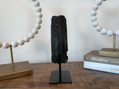 Black Tourmaline on Stand