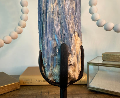 Raw Blue Kyanite on Stand