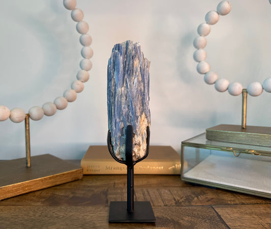 Raw Blue Kyanite on Stand