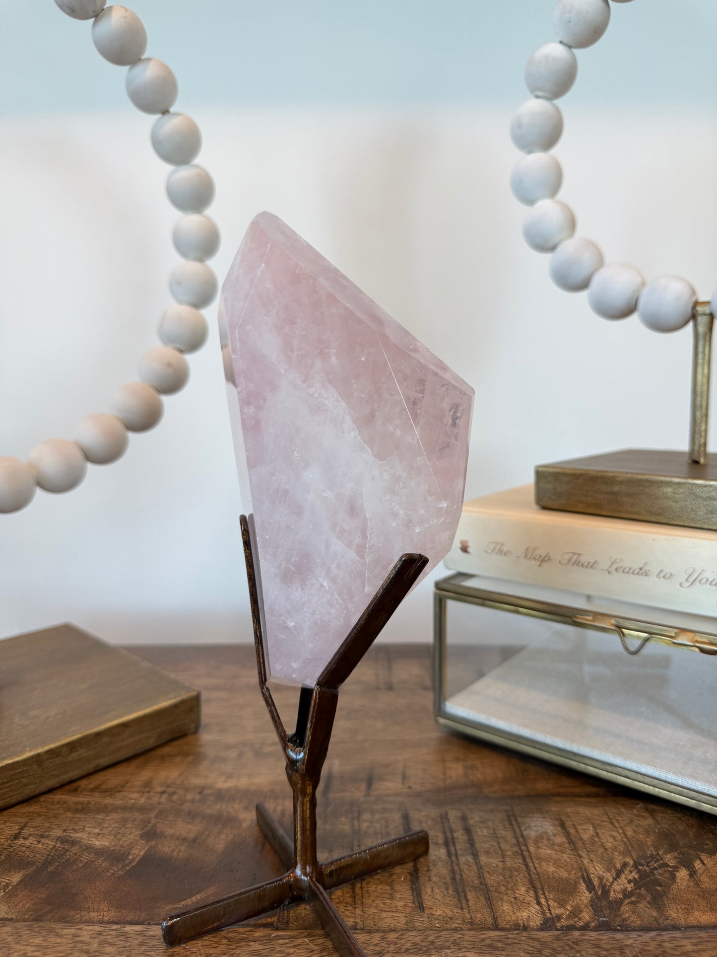 Rose Quartz Freeform on Stand