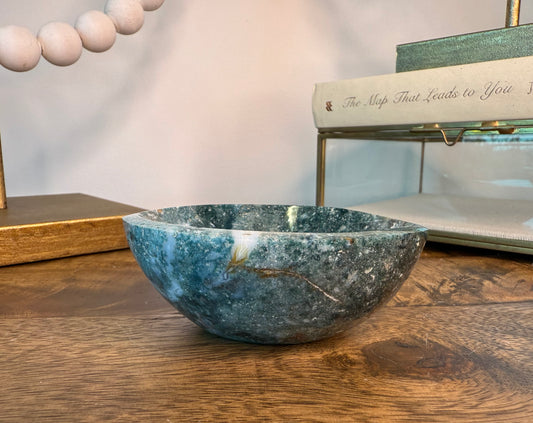 Teal Milky Way Sea Jasper Mini Bowl