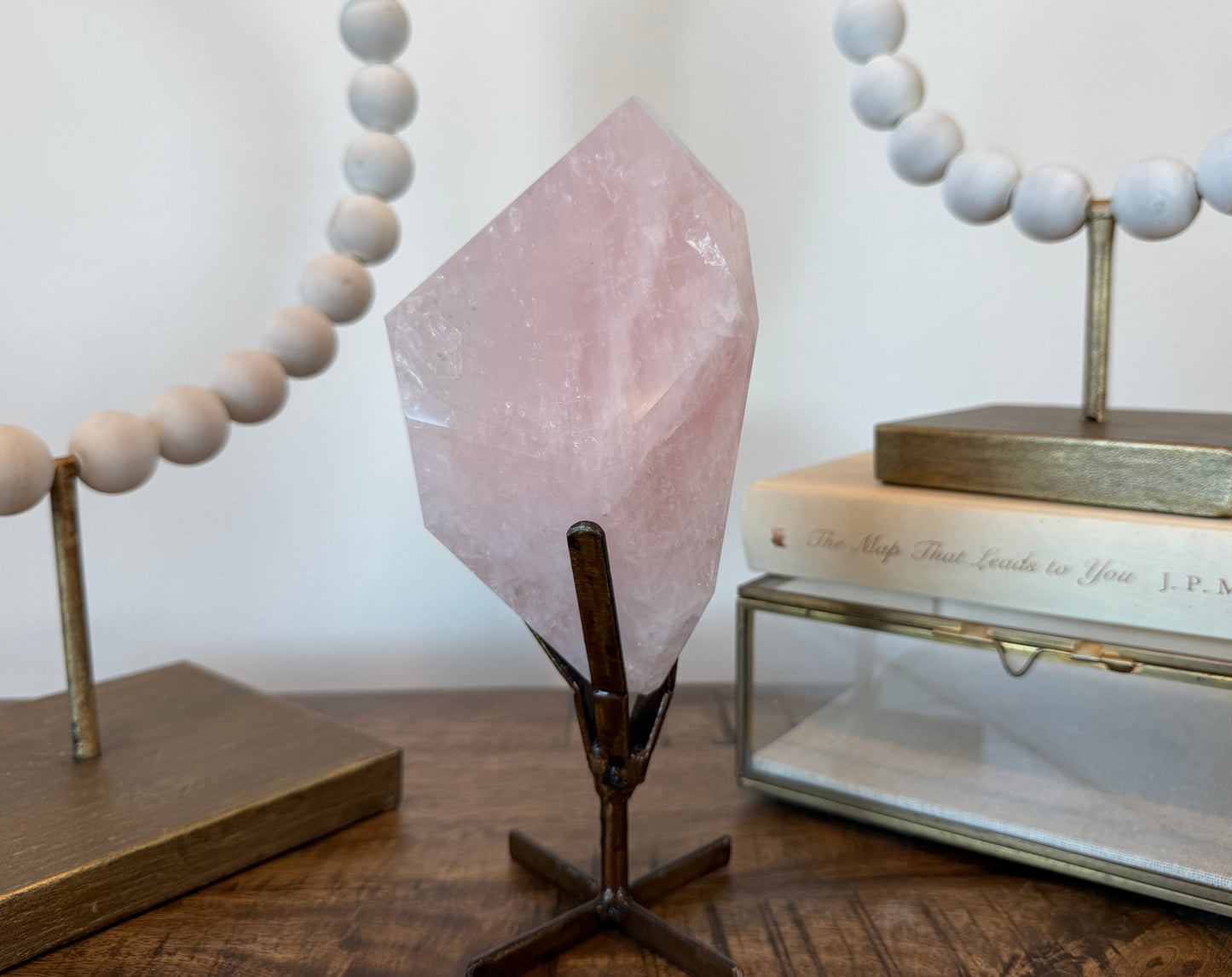 Rose Quartz Freeform on Stand