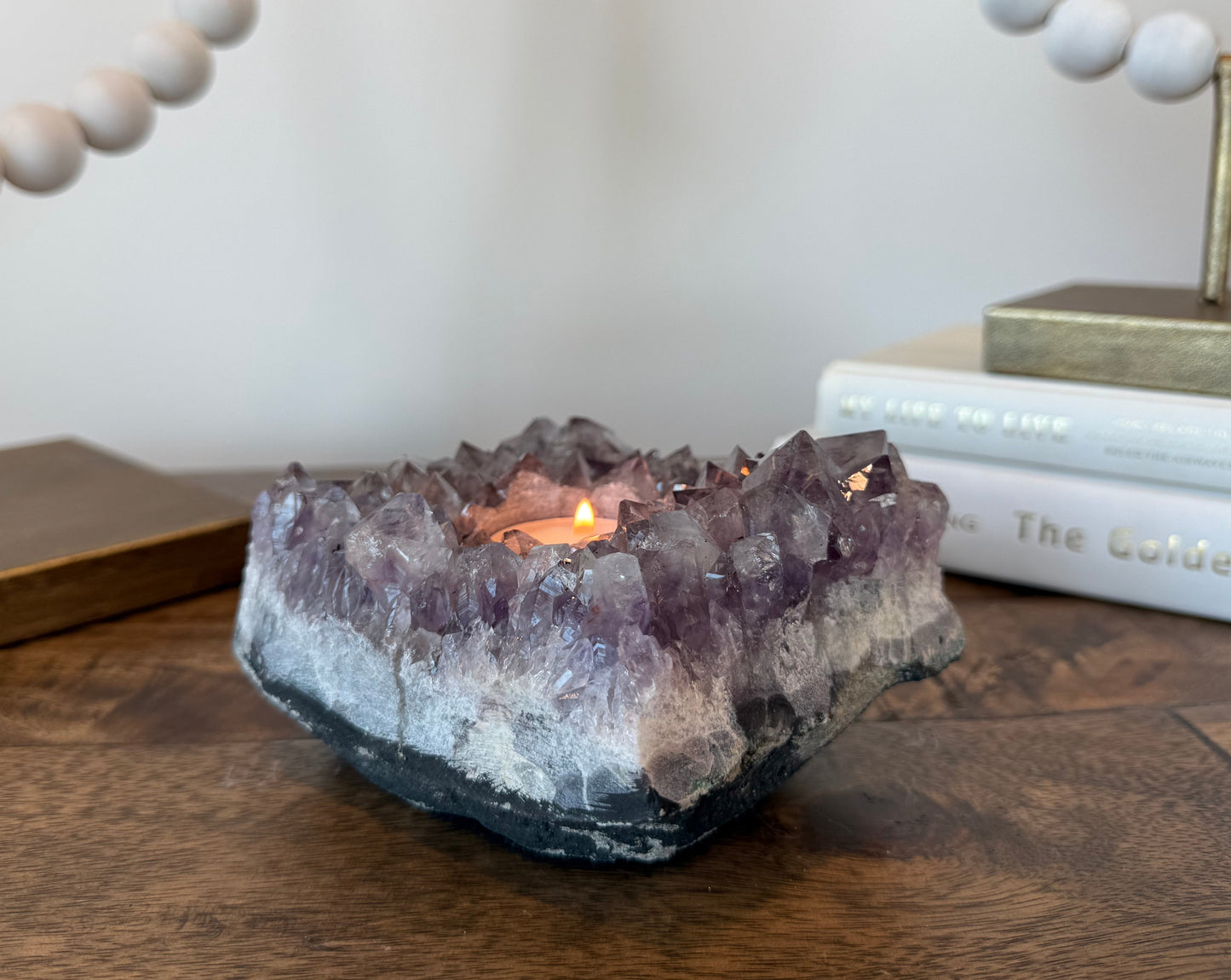 Amethyst Cluster Candle Holder