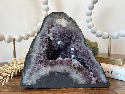 Amethyst Cathedral with Sugary Calcite