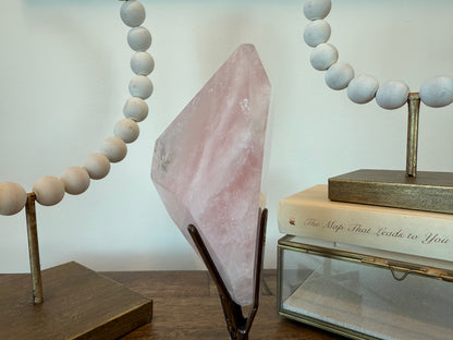 Rose Quartz Freeform on Stand