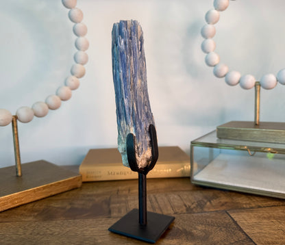Raw Blue Kyanite on Stand