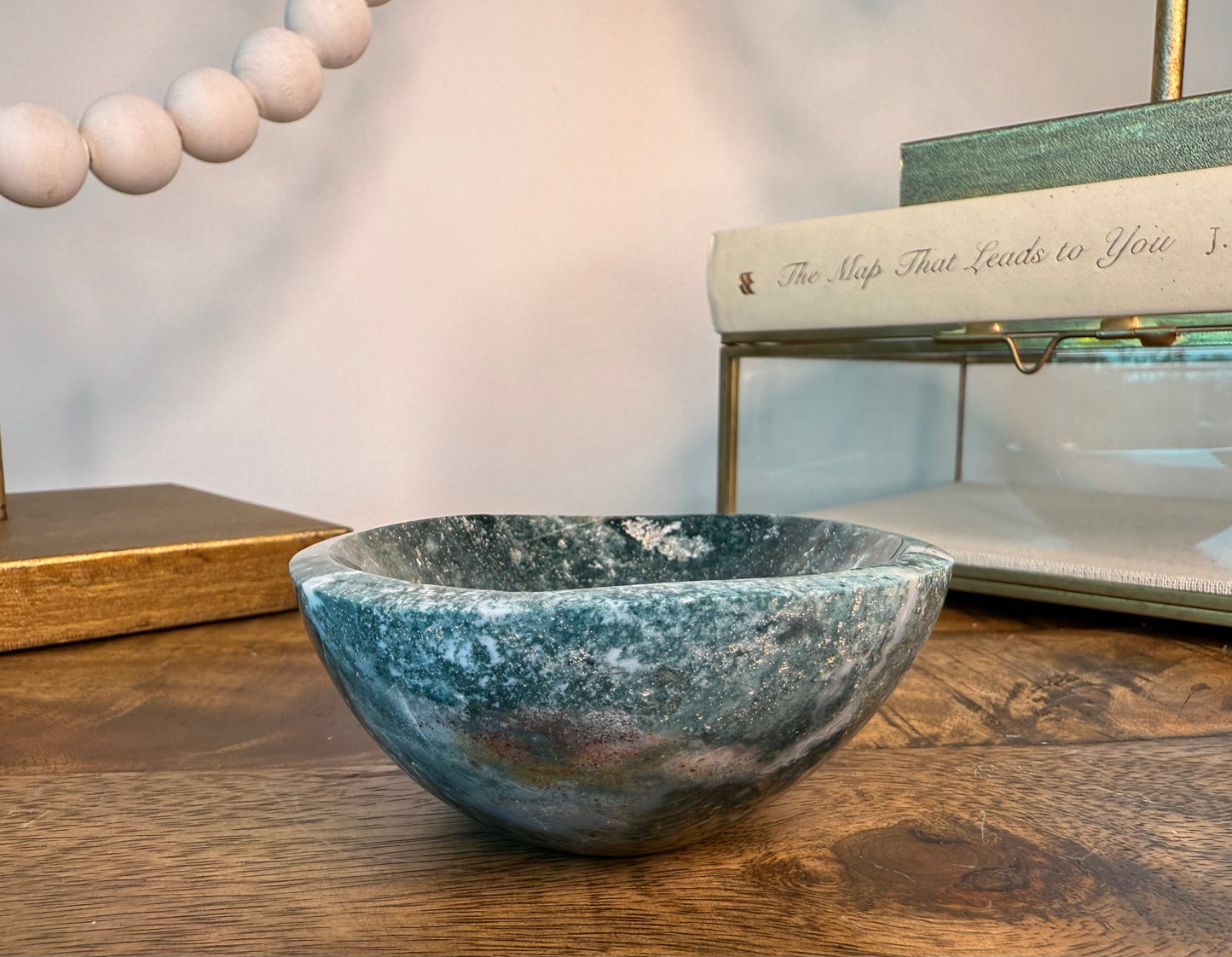 Teal Milky Way Sea Jasper Mini Bowl