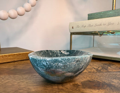 Teal Milky Way Sea Jasper Mini Bowl