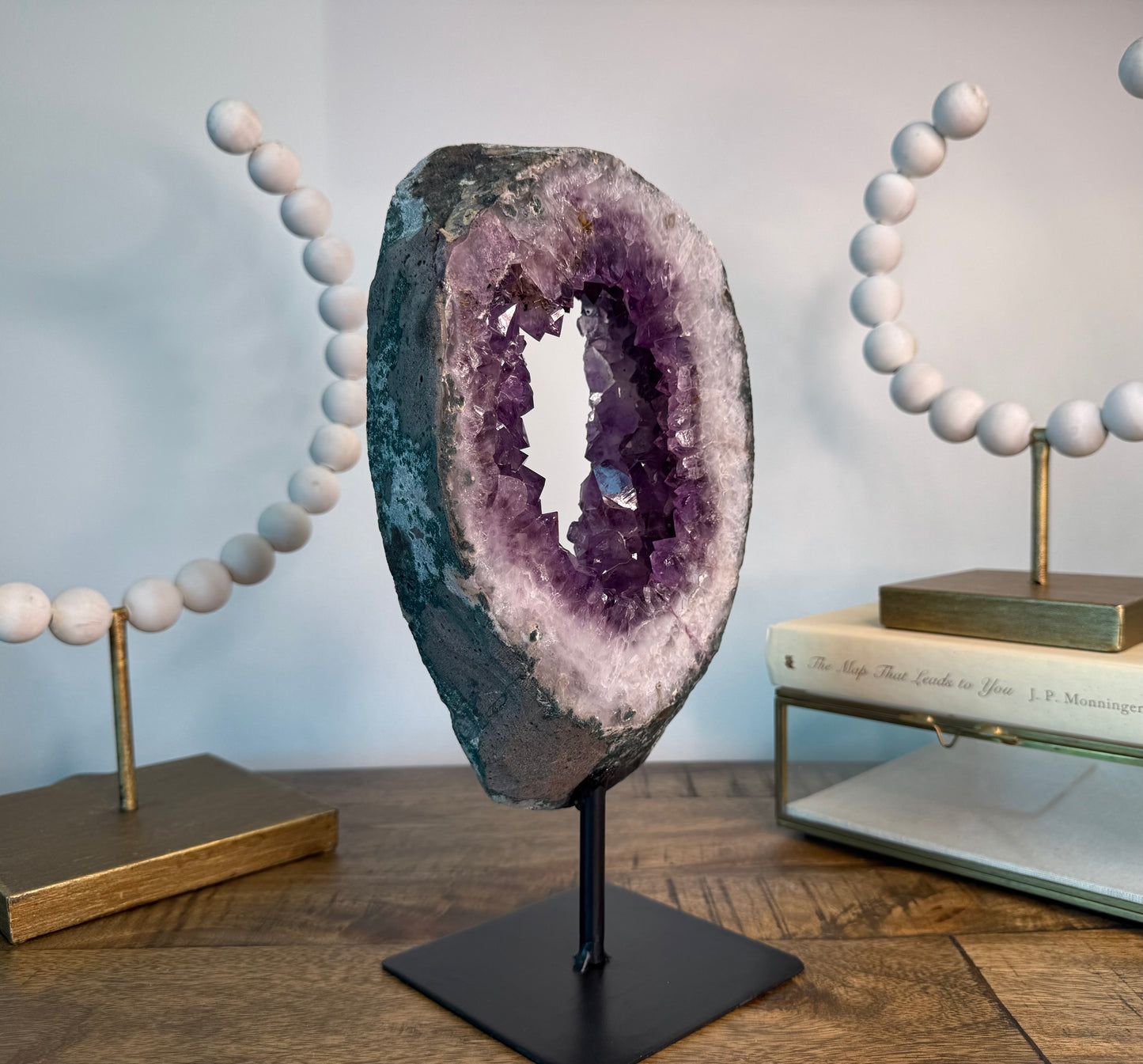 Amethyst Geode Portal on Stand