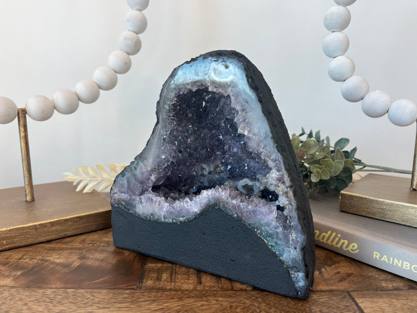 Amethyst Cathedral with Calcite and Goethite Inclusions