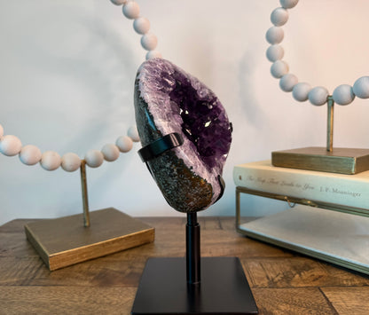 Amethyst Geode Cave on Spinning Stand