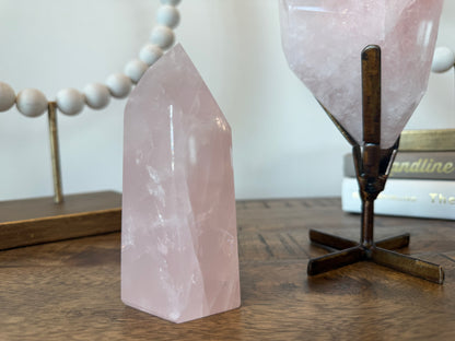 Rose Quartz Freeform and Tower Set