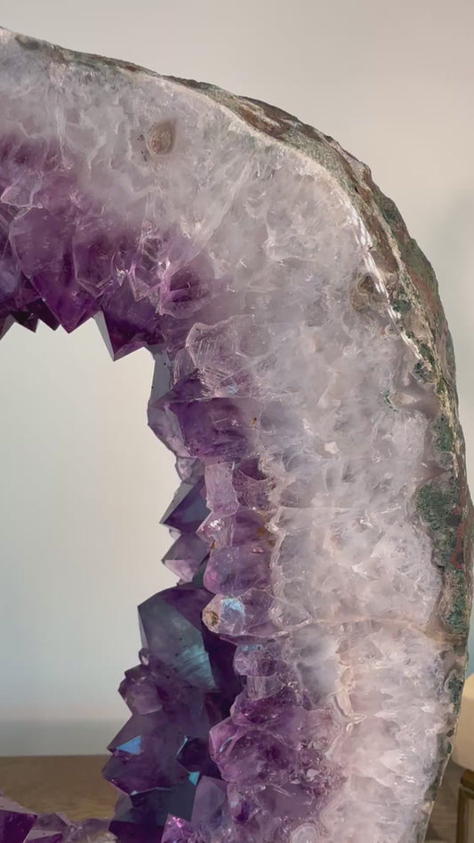 Amethyst Geode Portal on Stand