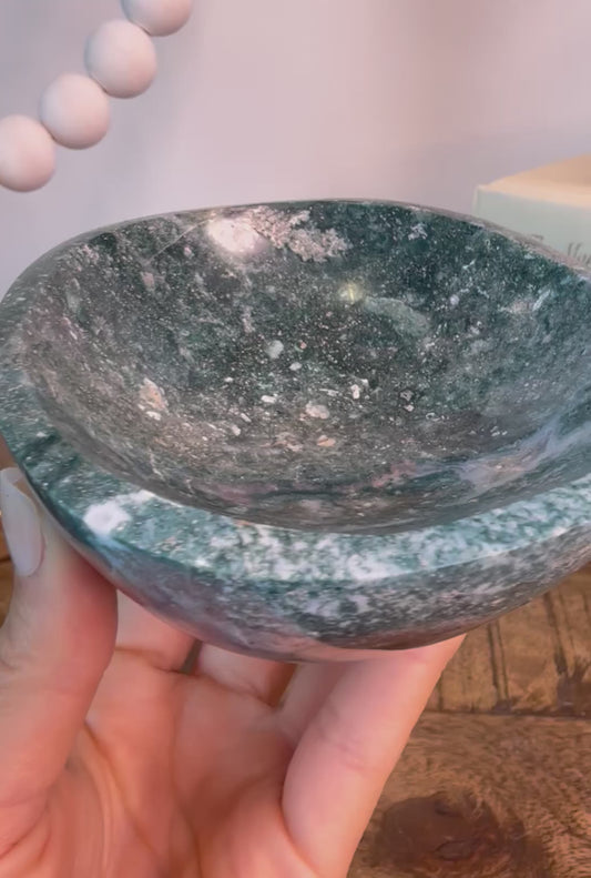 Teal Milky Way Sea Jasper Mini Bowl