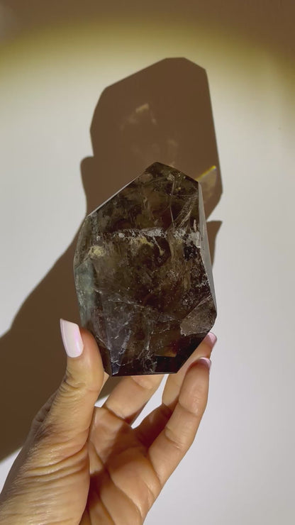 Honey Smoky Quartz Freeform on Stand
