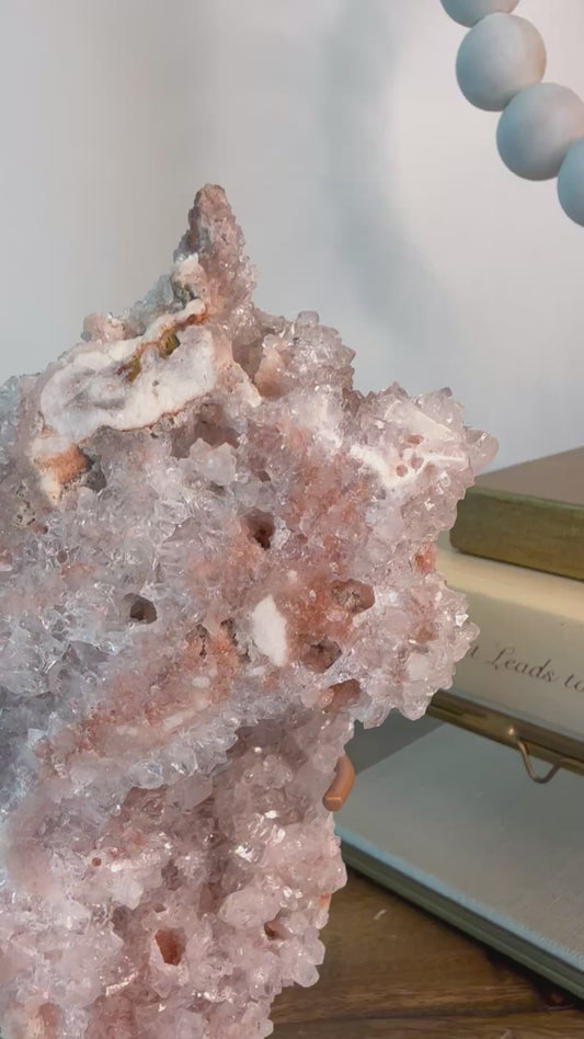 Coral Reef Pink Amethyst on Stand