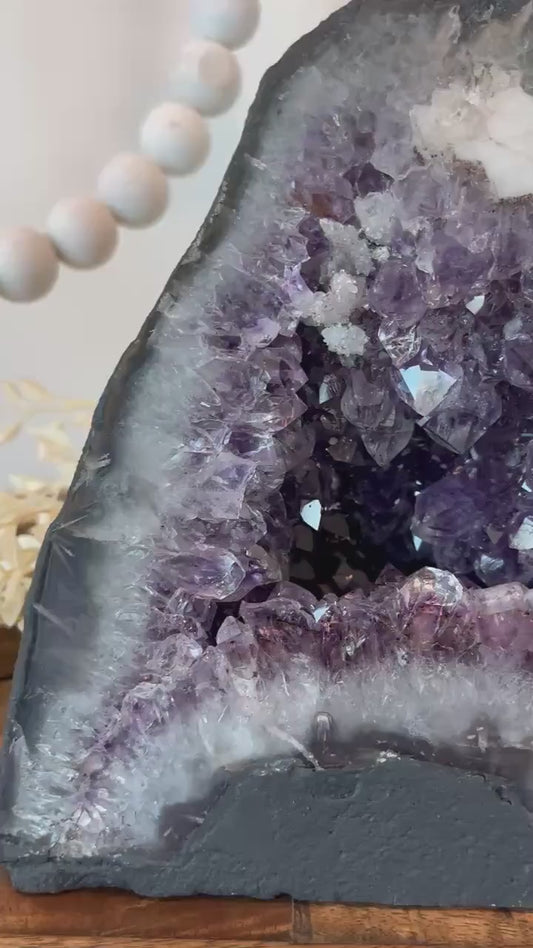Amethyst Cathedral with Sugary Calcite
