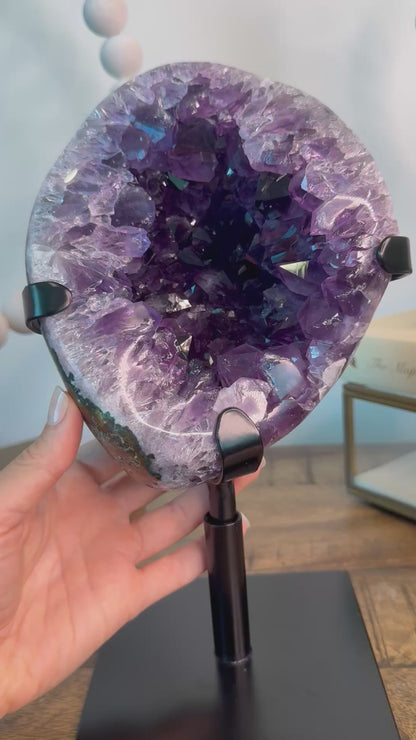 Amethyst Geode Cave on Spinning Stand